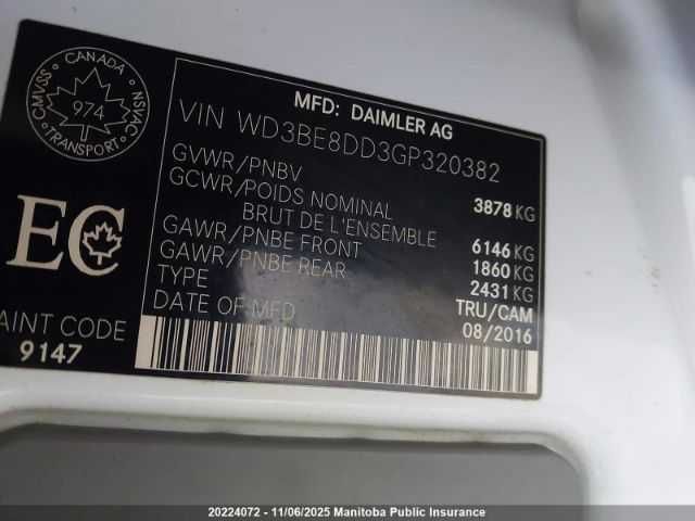 Mercedes Benz Sprinter 2500 Wb 170 Cargo Van 2016