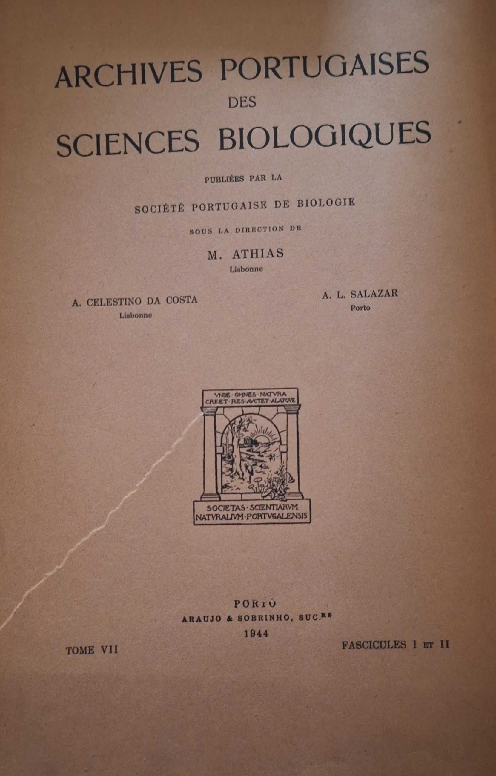 Ciências Biológicas Por Celestino da Costa 2 Volumes de 1936 e 1944