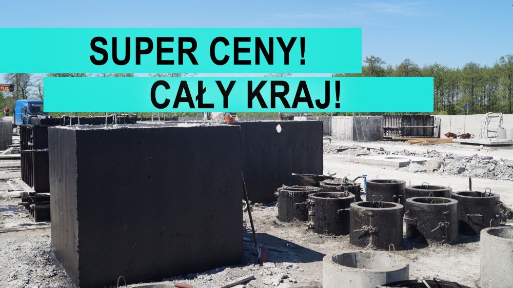 Szambo Betonowe, producent, montaż Gratis, dostawa 1-3 dni, niska cena