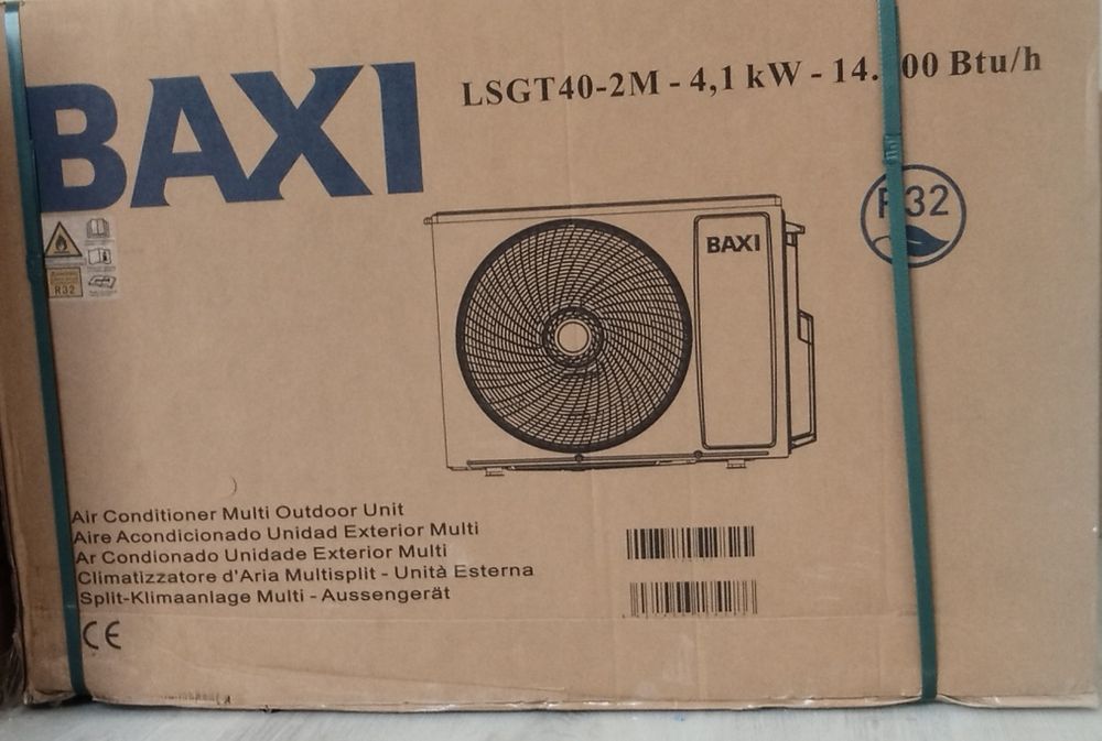 Ar condicionado Baxi LSGT40 e 2 unidades interiores novo.