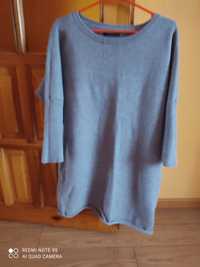 Sweter tunika skos mohito l xl szary