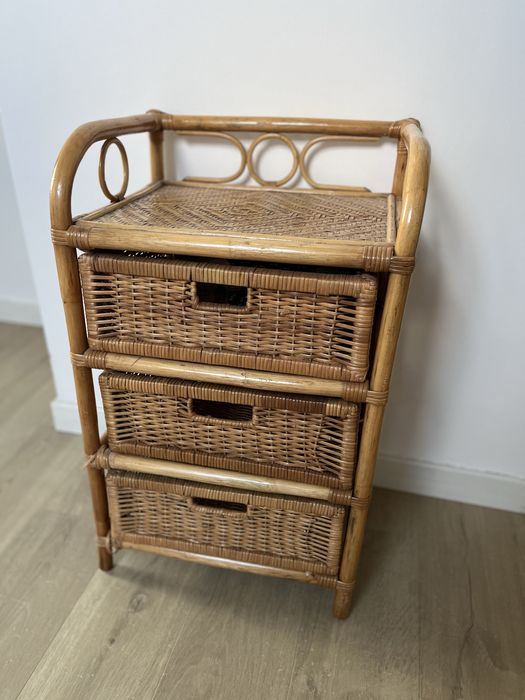 Szafka wiklinowa rattanowa boho 3 szuflady