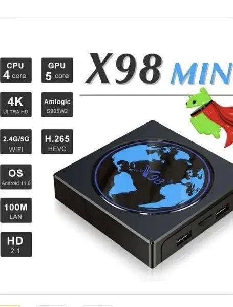 НАЛАШТОВАНА  X98 Mini 4/64GB  S905W2 приставка смарт тв