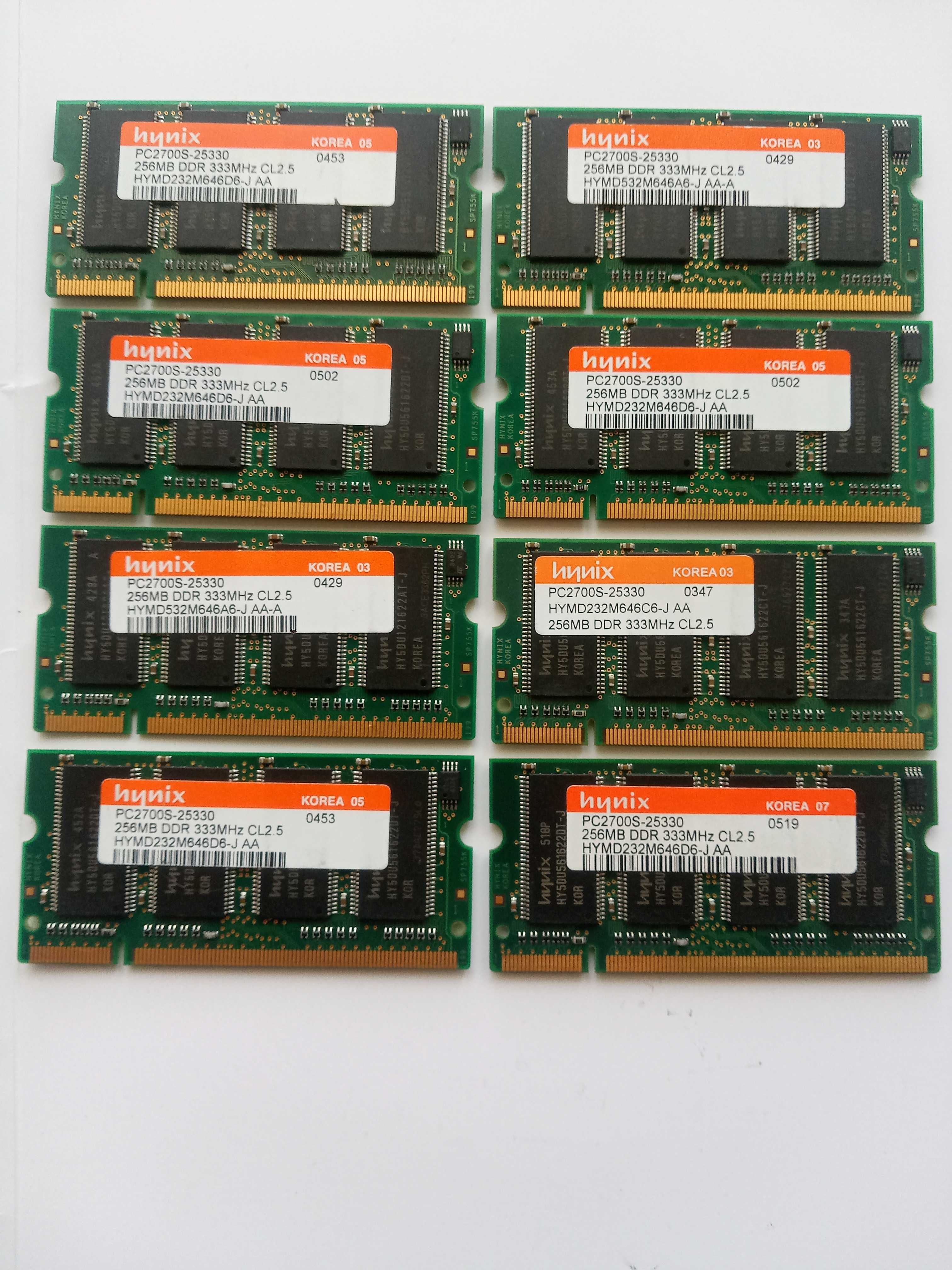 Память для пожилых ноутбуков SODIMM SDRAM PC100 DDR333 DDR400 DDR2 533
