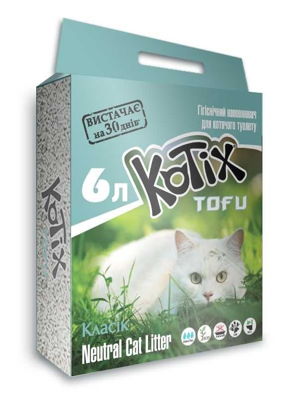 Kotix Tofu Наполнитель соевый с ароматоми 6л (2.6 кг)