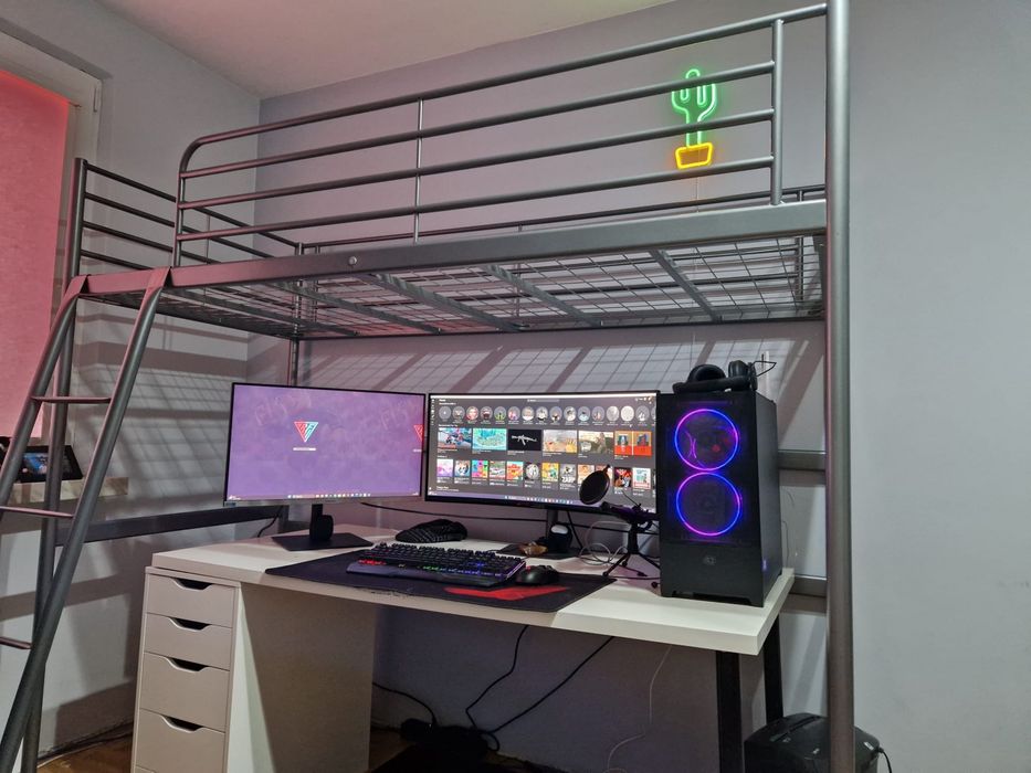 Łóżko piętrowe - antresola Svärta Ikea