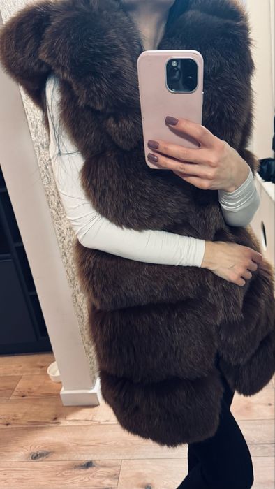 Kamizelka futro lis S