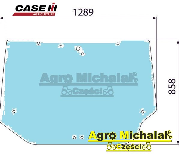 Szyba tylna case MX 100, 150, 120, 135, Mccormick, MTX110, 150, xtx