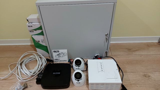 Monitoring, zestaw 2 kamery, rej, , zas.