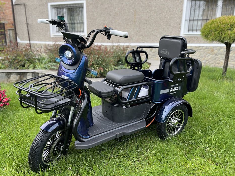 Електротрицикли Corso Logan 1200w нові триколісний скутер електро
