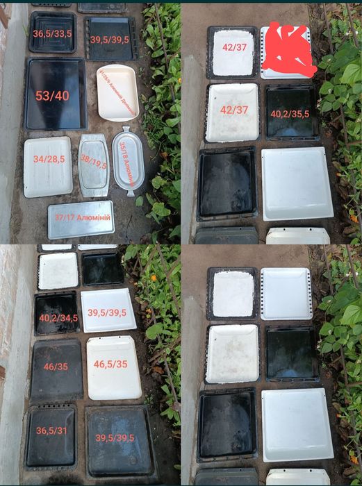 Протвень емалірований противень разнос посуд