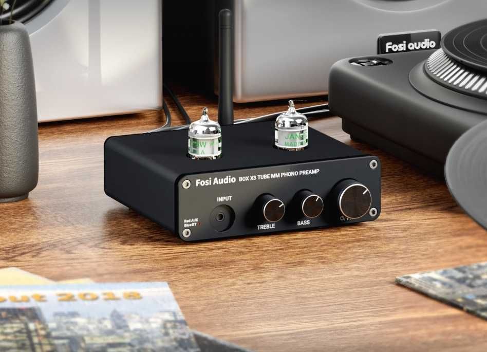 Przedwzmacniacz gramofonowy HiFi Fosi Audio z Bluetooth i zasilaczem
