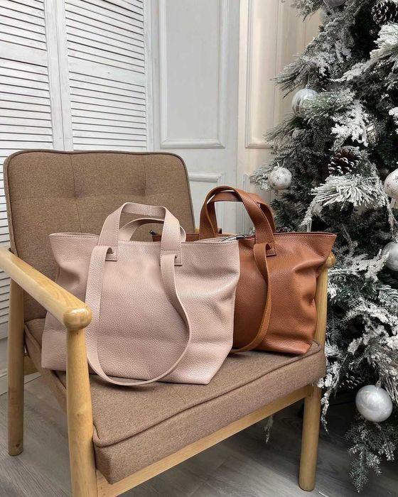 Велика Італійська сумка шопер натуральна шкіра