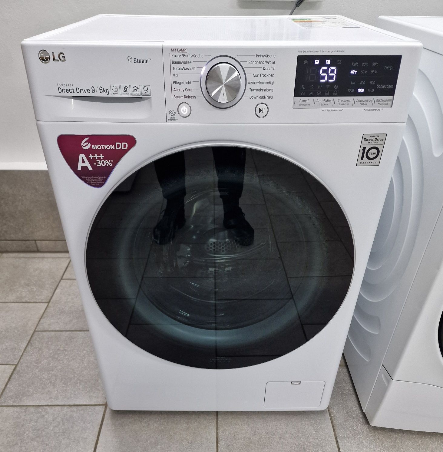 Пральна/стиральная/машина LG Inverter Direct Drive 9/6 KG з Сушкою