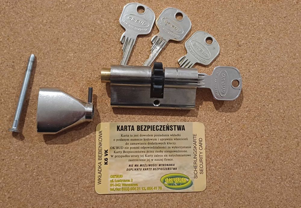 Sprzedam wkładkę do zamka OK'BUD K6 VK / La porte K6 ML1012