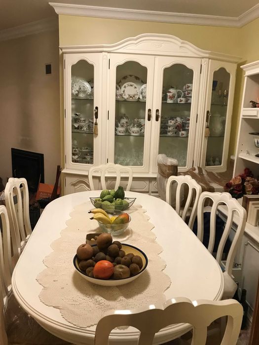 Armário Louceiro Sala Lacado Branco Madeira