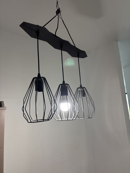 Lampa czarna Loft sufitowa
