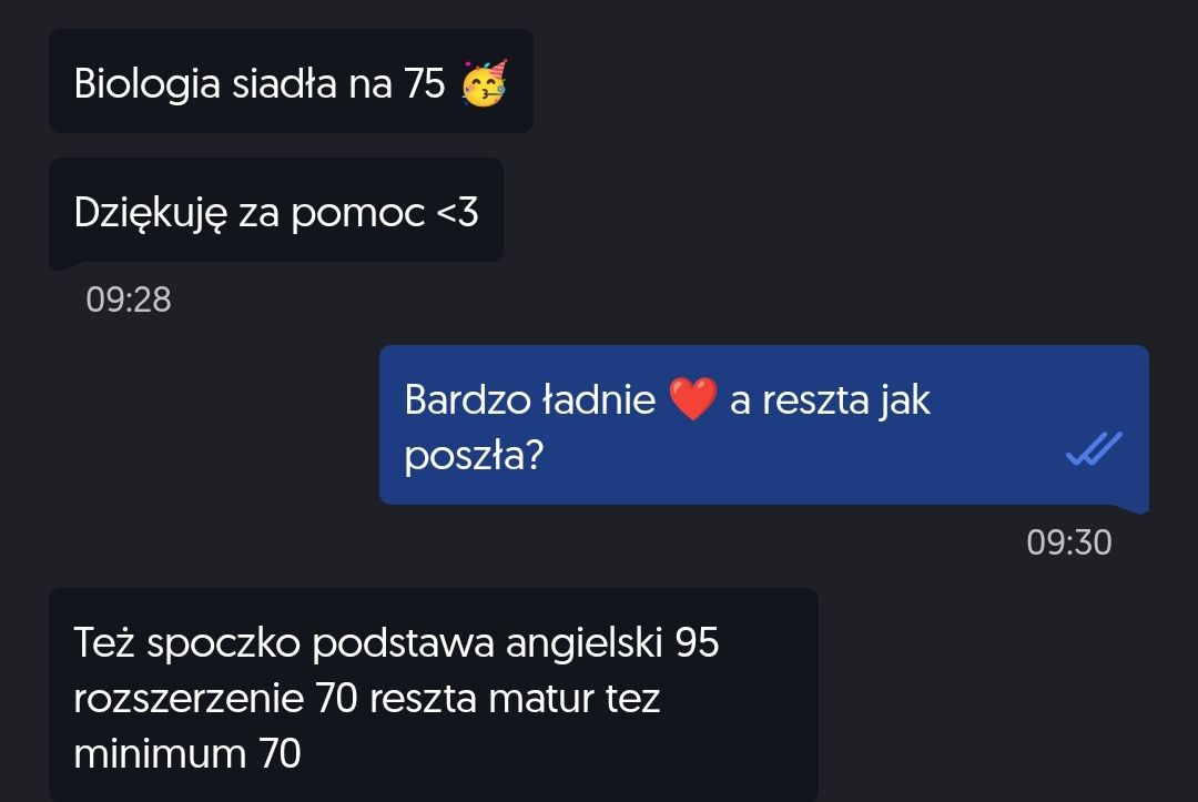 Korepetycje angielski i biologia POPRAWKA