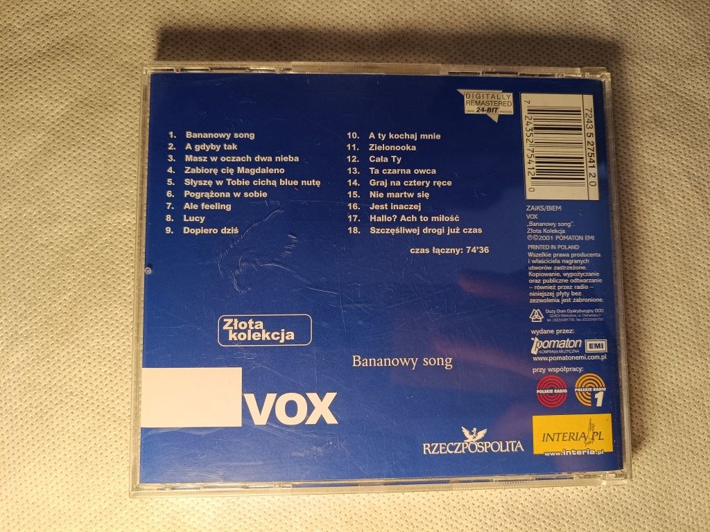 Złota kolekcja Bananowy Song VOX CD