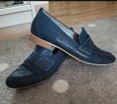 Buty damskie mokasyny lordsy baleriny skóra naturalna 40