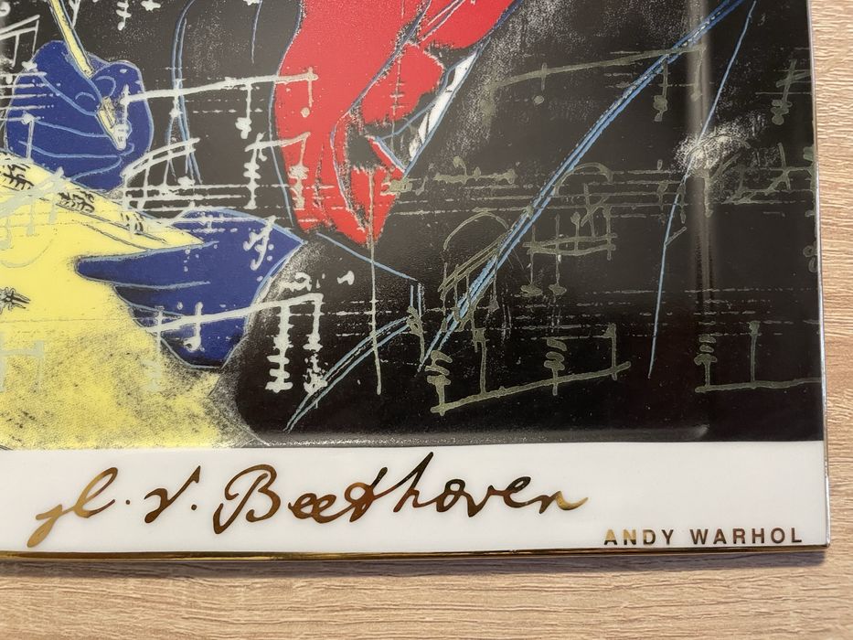 Porcelanowy obraz Andy Warhol Beethoven limitowany unikat