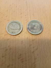 Moedas 20 centavos 1920 e 1921