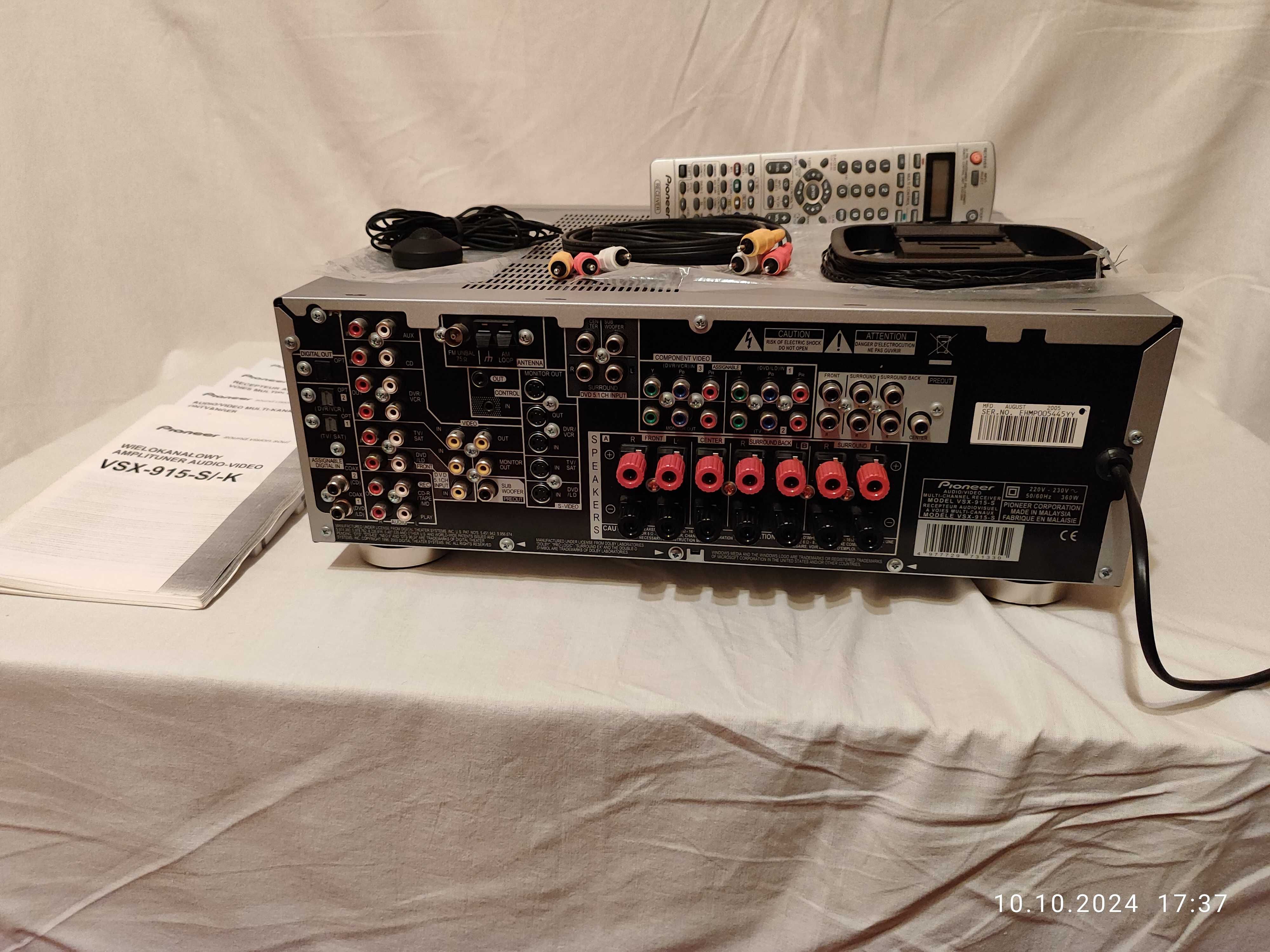 Sprzedam apmlituner PIONEER VSX-915-S + głośniki RUBI