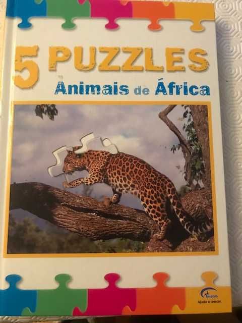 Livro - 5 Puzzles Animais de África