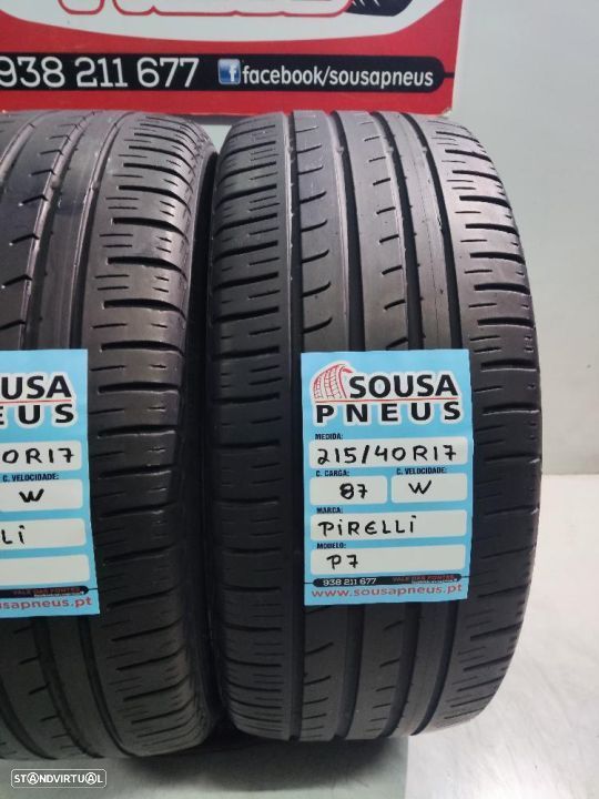 2 pneus semi novos 215-40r17 pirelli - oferta dos portes 90 EUROS