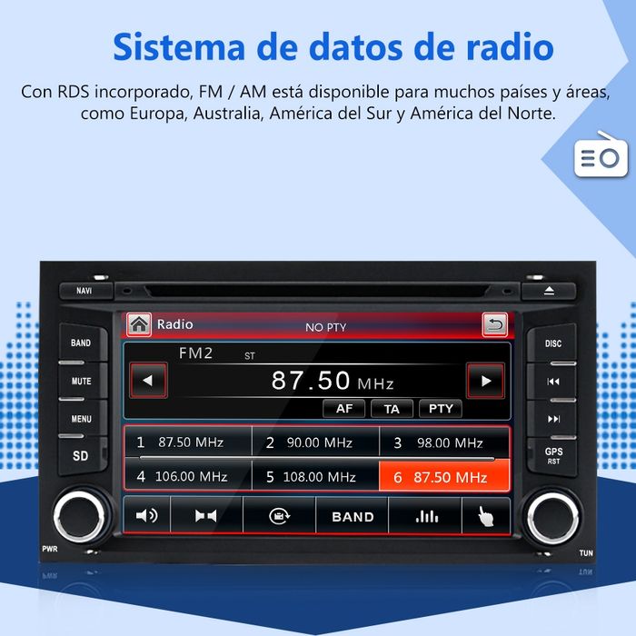 Rádio Seat Leon Mk3 5F 2din GPS com LEITOR CD/DVD BLUETOOTH Windows CE