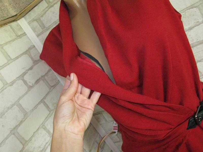 Платье сарафан шерсть+вискоза красное вишня eur 38