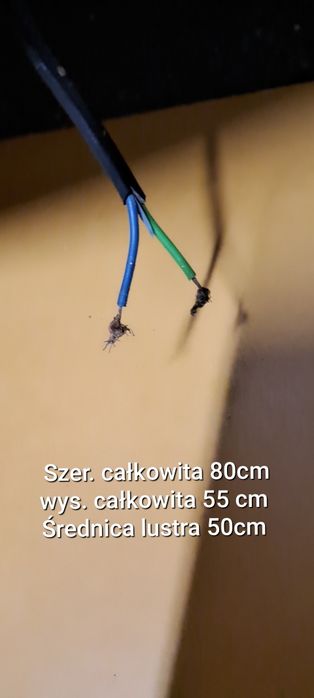 Lustro duże z podświetlaniem masywne