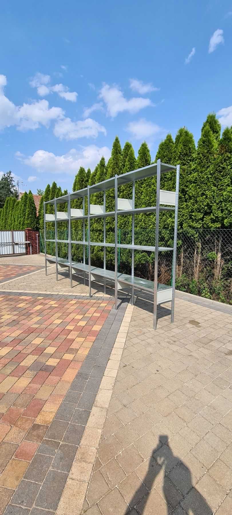 Regały magazynowe używane ocynk 40gł x100x200-300cm wys. ocynkowany