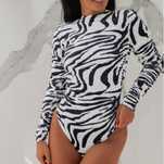 Body welurowe zebra