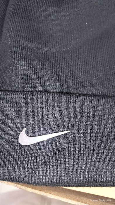 ОРИГІНАЛ шапка шапочка Nike HF6630-10 чорна осінь зима металевий свуж