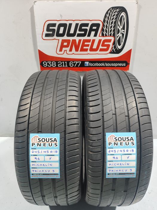 2 pneus semi novos Michelin 245-45R18 - Oferta da Entrega