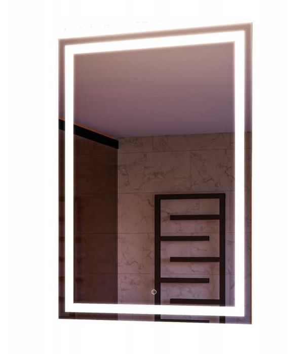 Nowoczesne Lustro Podświetlane Dekoracyjne Led Loft 50x70cm - OKAZJA