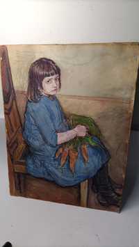Regina Mundlak obraz portret dziewczynki początek XX w.
