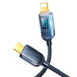 Joyroom kabel USB C - Lightning 20W z wyświetlaczem mocy 1,2m czarny