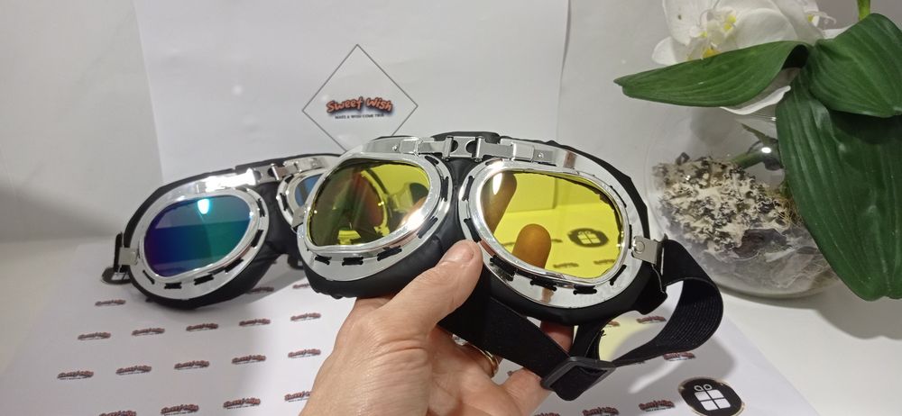 Óculos tipo aviador para capacete