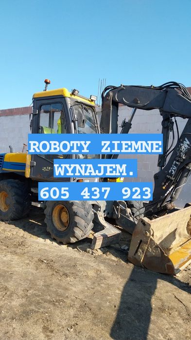 Koparka mecalac roboty ziemne wynajem