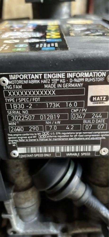 Hatz 1d81c 1b40 1B 30-2 1D 41 S 1D81 S 1D 30 S tłumik wał wtrysk
