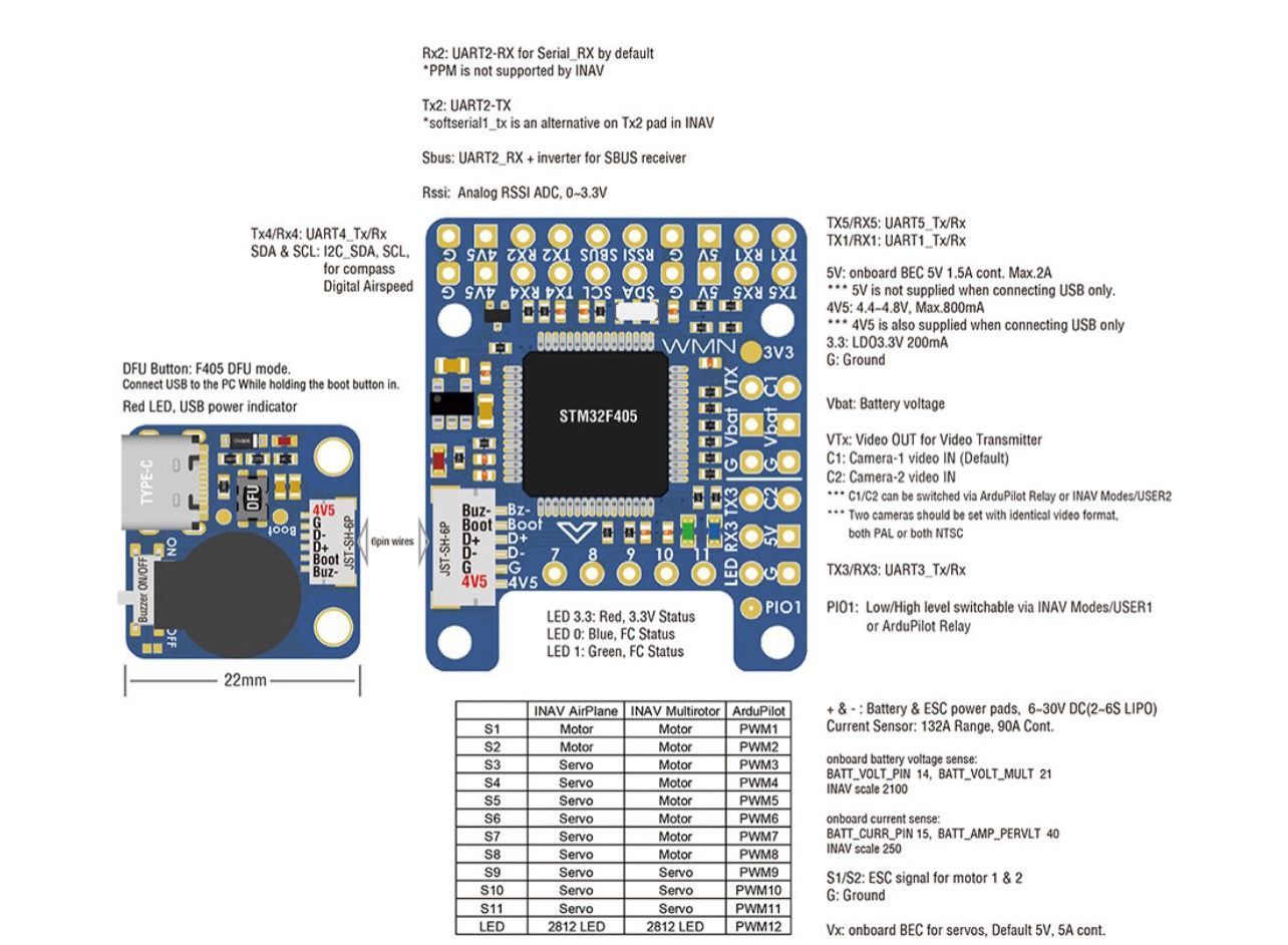 Полетный контроллер Matek F405-WMN