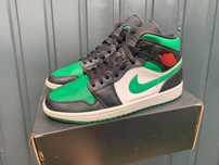 Buty Jordan Air 1 Mid Pine Green 42.5 bdb skórzane