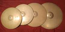 Zestaw talerzy perkusyjnych Meinl Romen + Paiste, lata 60-70,vintage