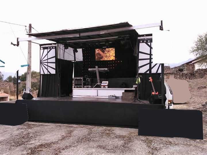 Palco móvel Ligeiro (o som não está à venda e não vendo sem cenário)
