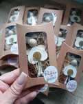 Aniołki magnesy z groszem na szczęście handmade podziękowania dla gośc