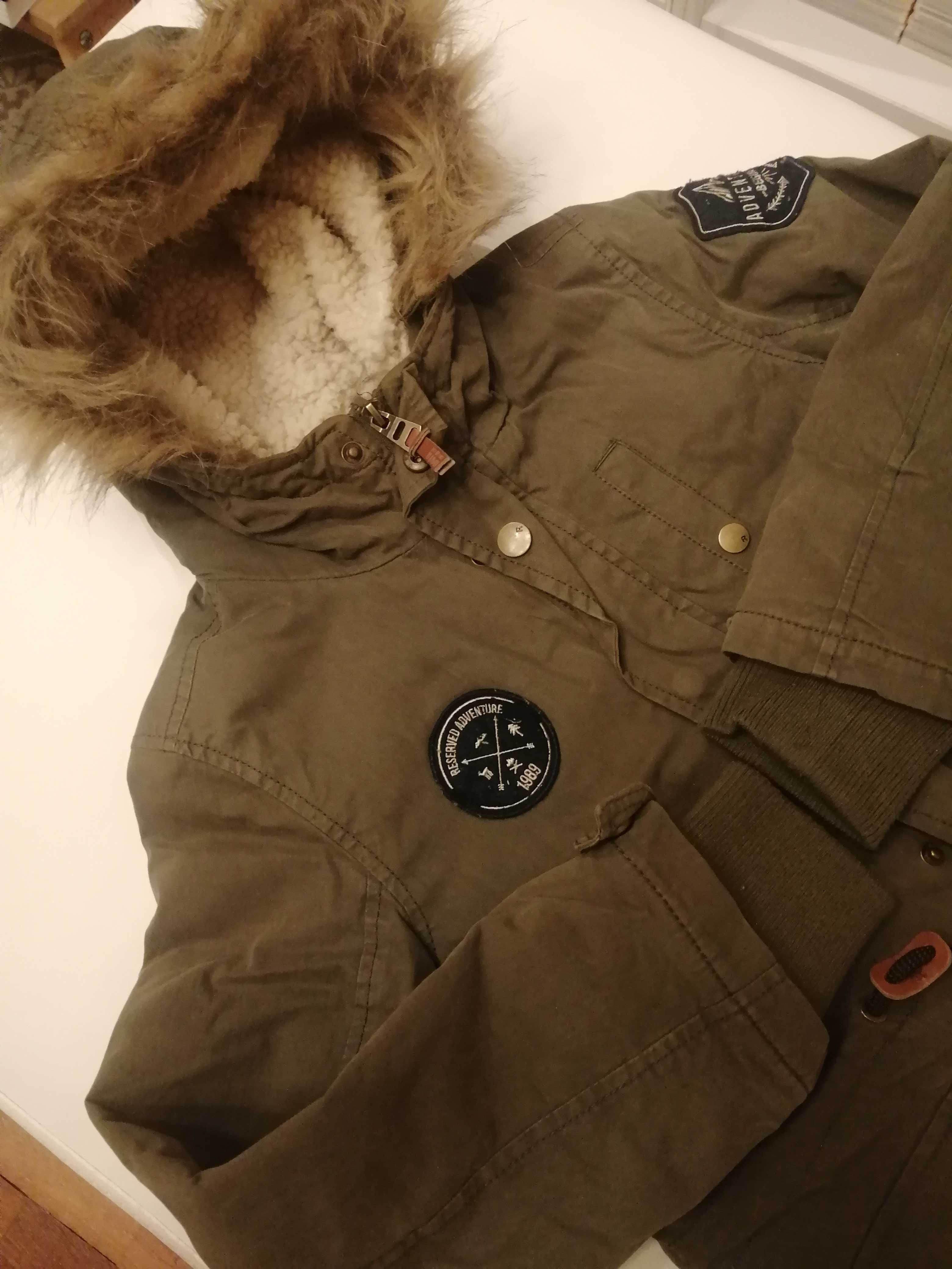 Kurtka zimowa parka Reserved, 134, stan bdb