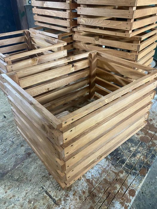 Skrzynki drewniane pod kwiatki ozdobne