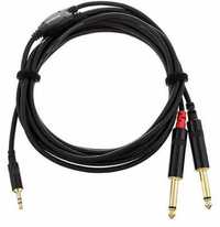 Kabel Jack 6,3 - Jack 3,5 typu Y Cordial CFY 3 metry - Neutrik - REAN